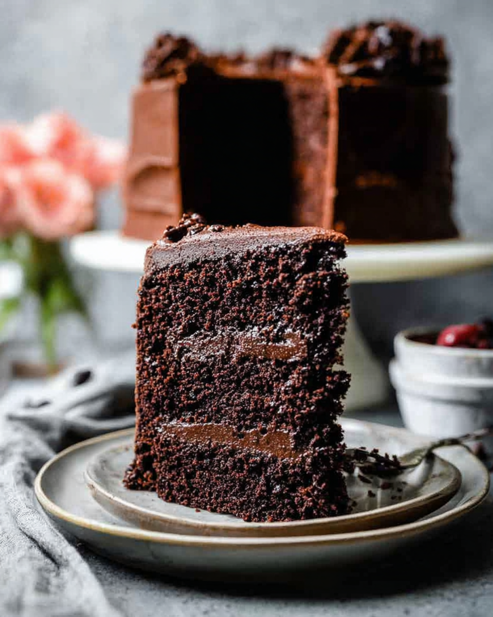 Decorated Chocolate Cake with smooth frosting, perfect for Chocolate Cake Birthday or Unique Chocolate Cake Design.
