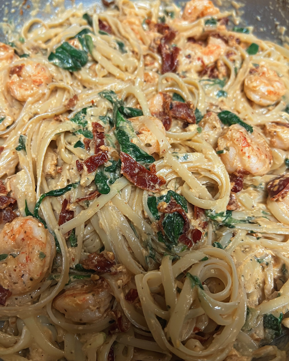 Creamy Sun Dried Tomato Shrimp Pasta