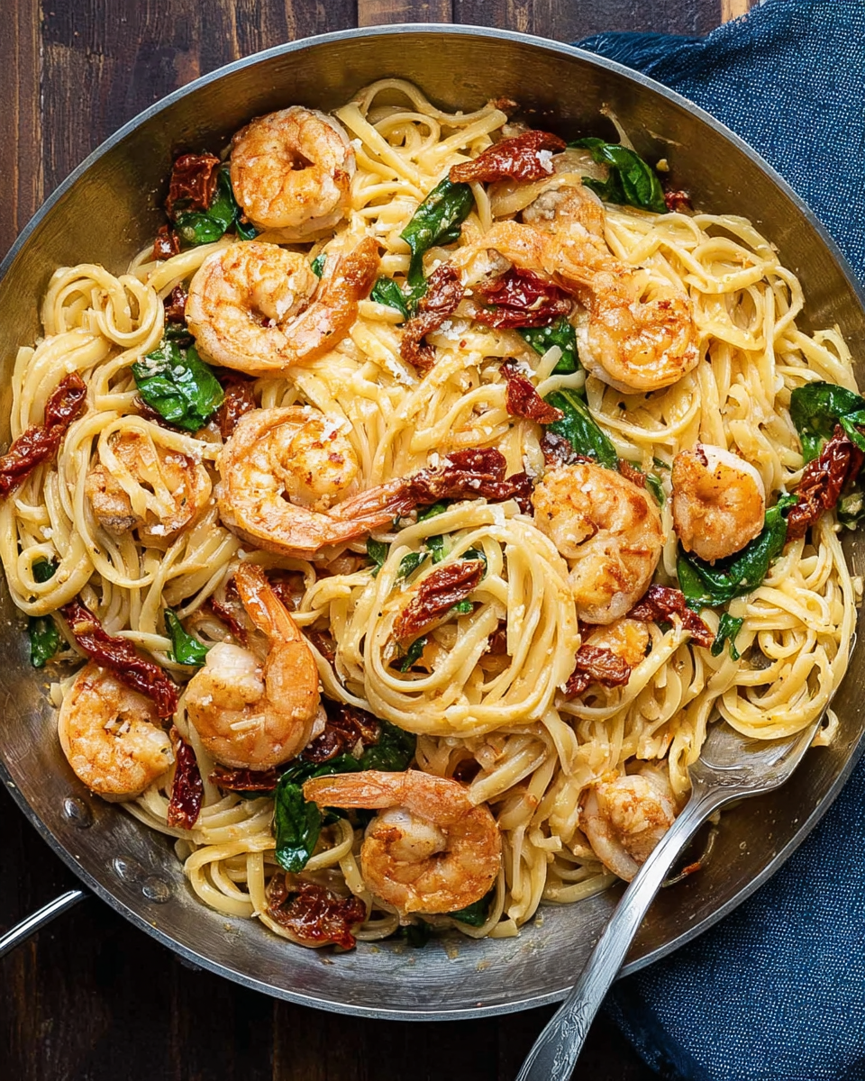 Creamy Sun Dried Tomato Shrimp Pasta
