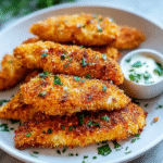 Plated Baked Chicken Tenders ideal for Chicken Tenderloin Oven Recipes and simple weeknight meals.