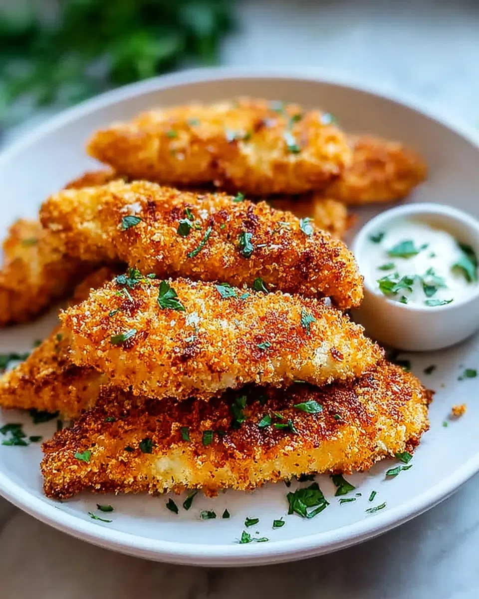 Plated Baked Chicken Tenders ideal for Chicken Tenderloin Oven Recipes and simple weeknight meals.