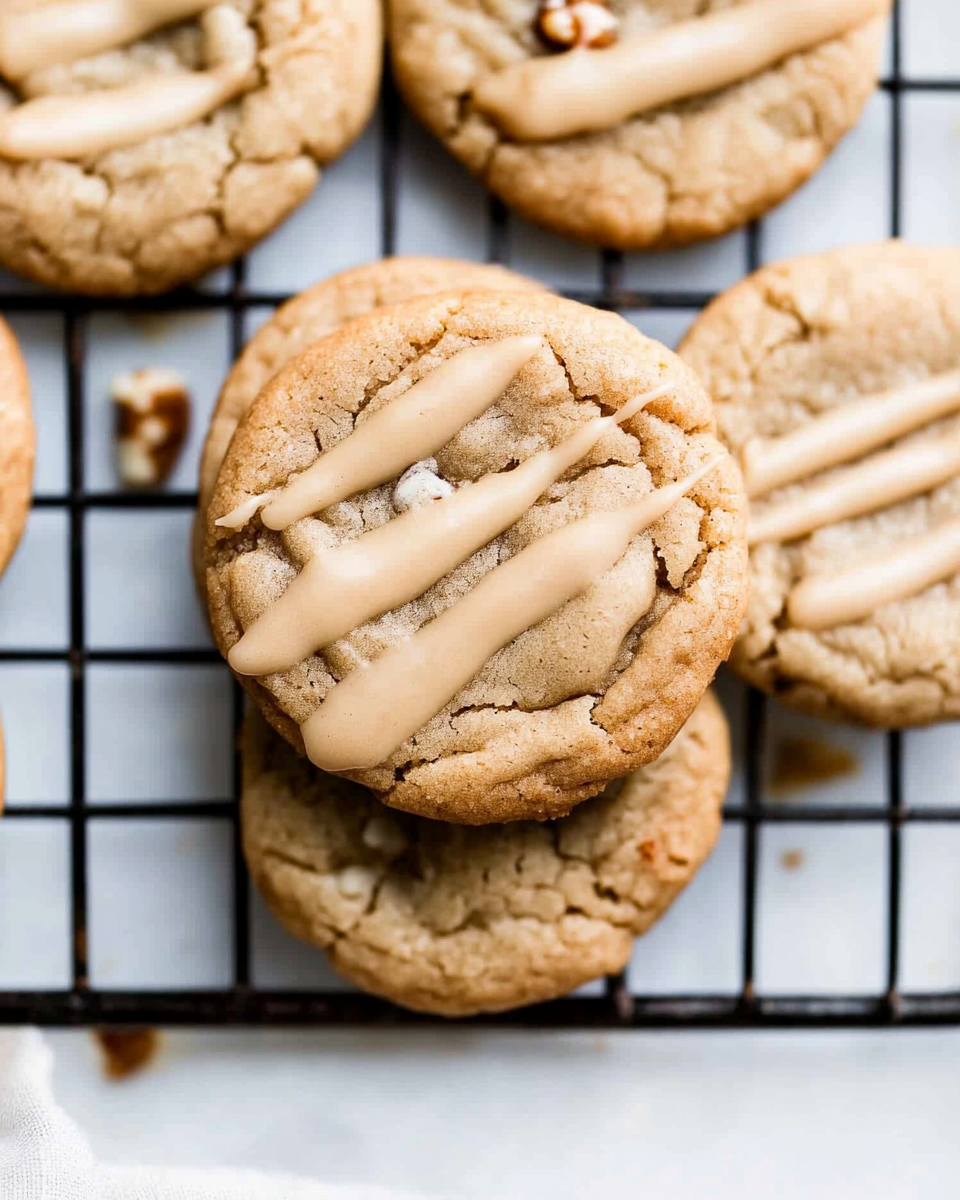 Brown sugar cookies with maple drizzle