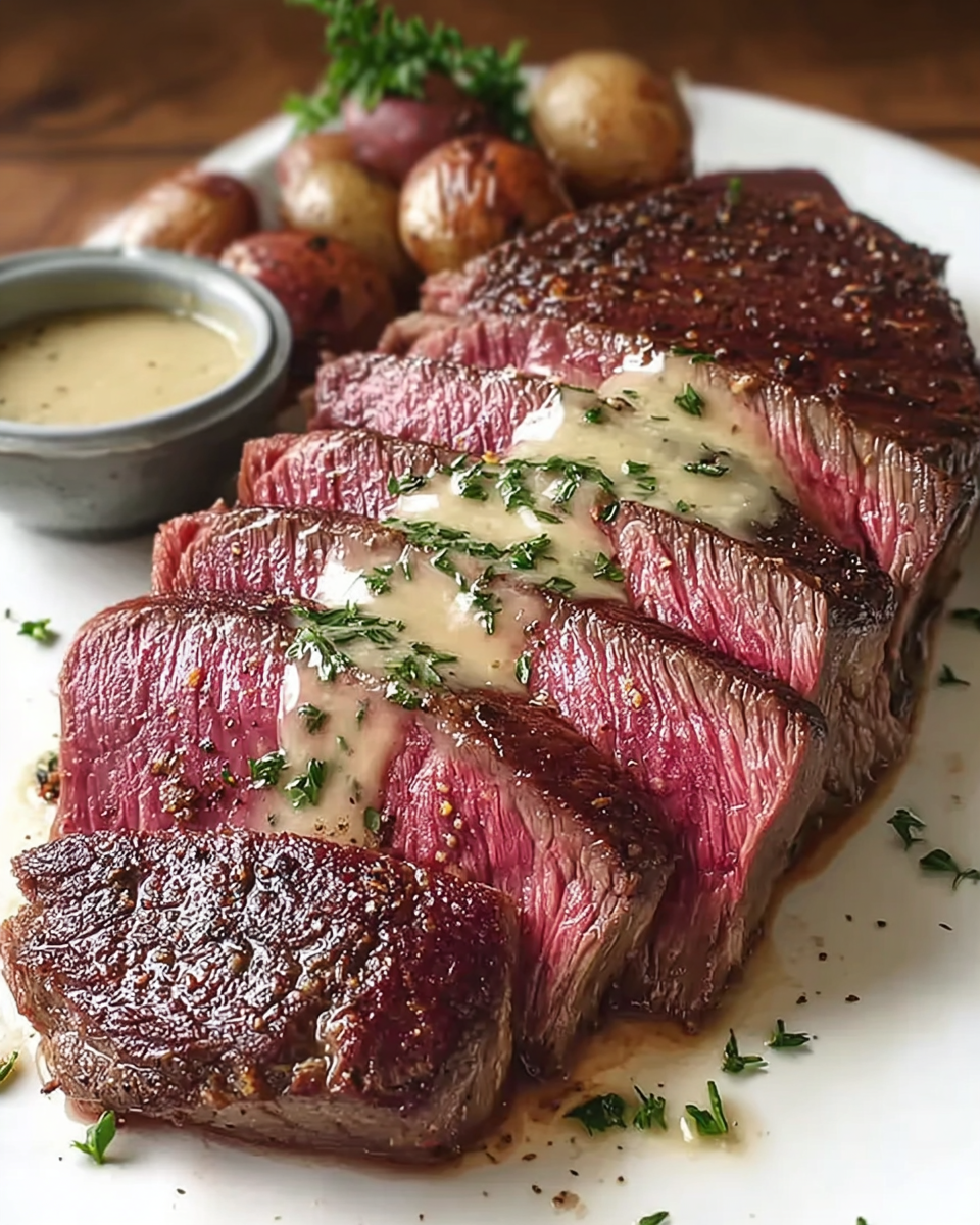 Picanha steak recipe served as elegant beef dish with sliced steak presentation