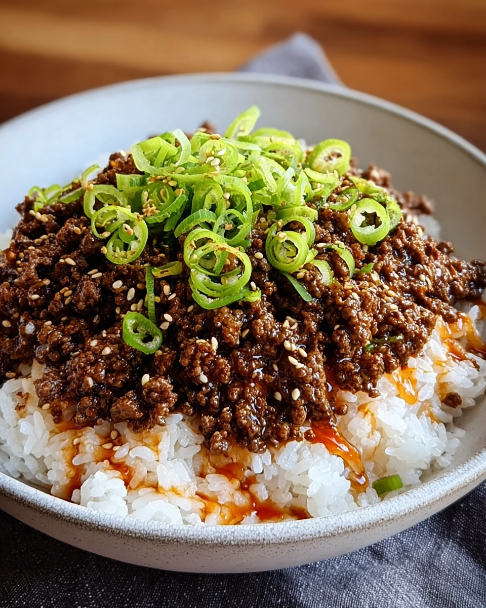 Ground Beef Hot Honey Bowl