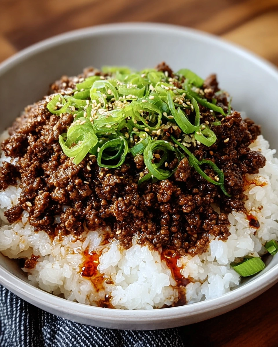 Ground Beef Hot Honey Bowl