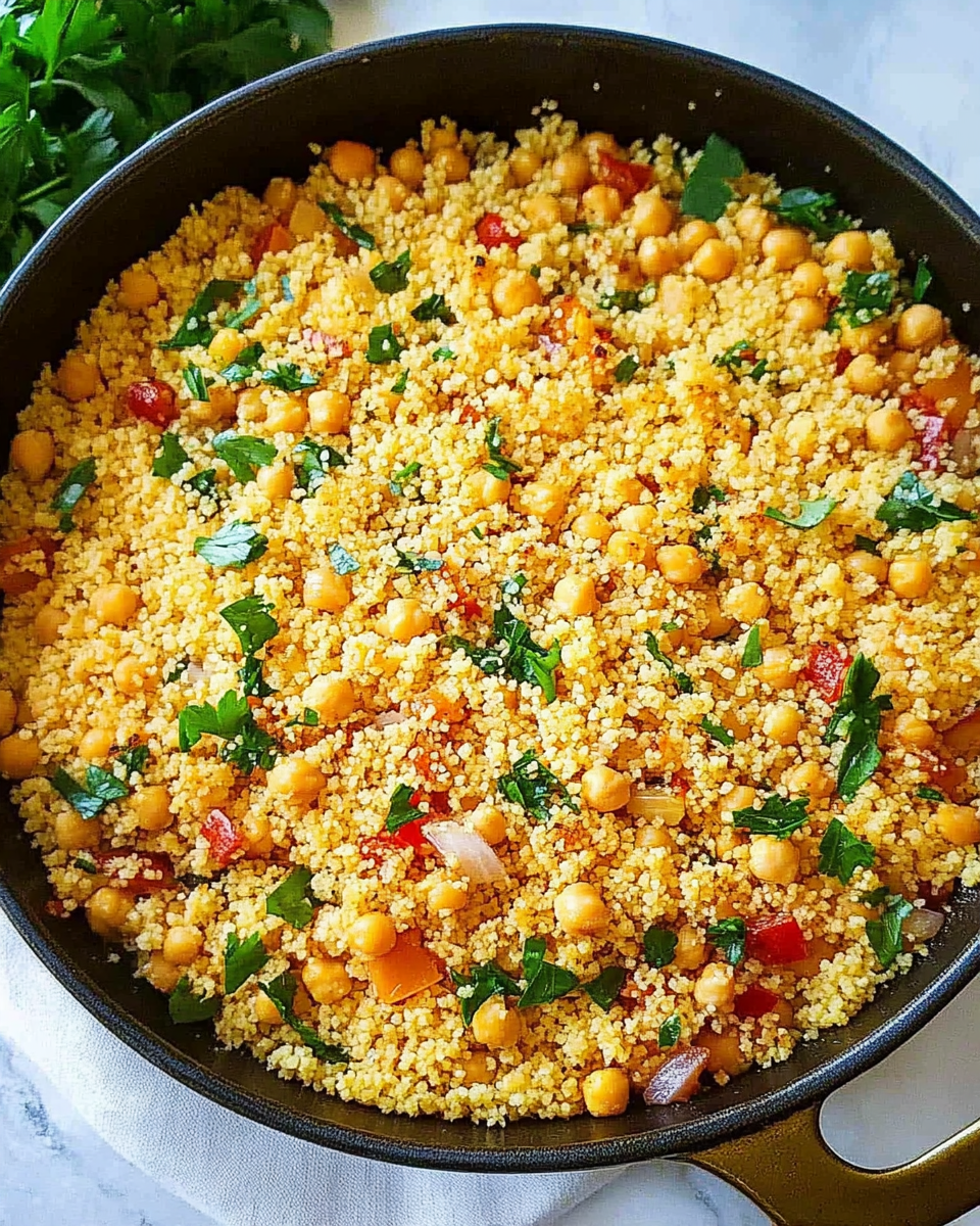 Moroccan couscous with chickpeas and vegetables
