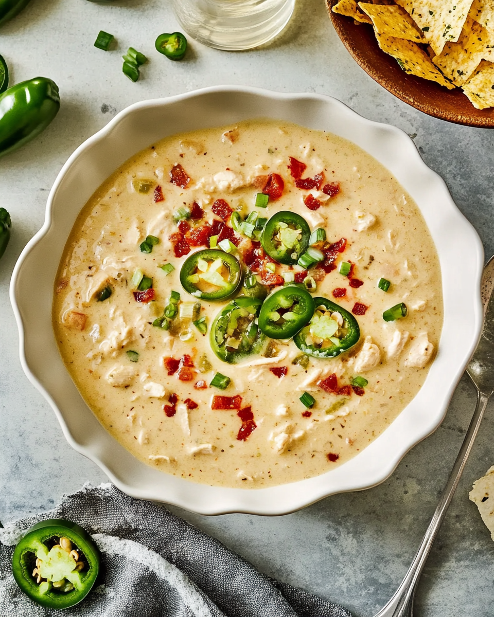 Spicy Jalapeño Popper Chicken Soup