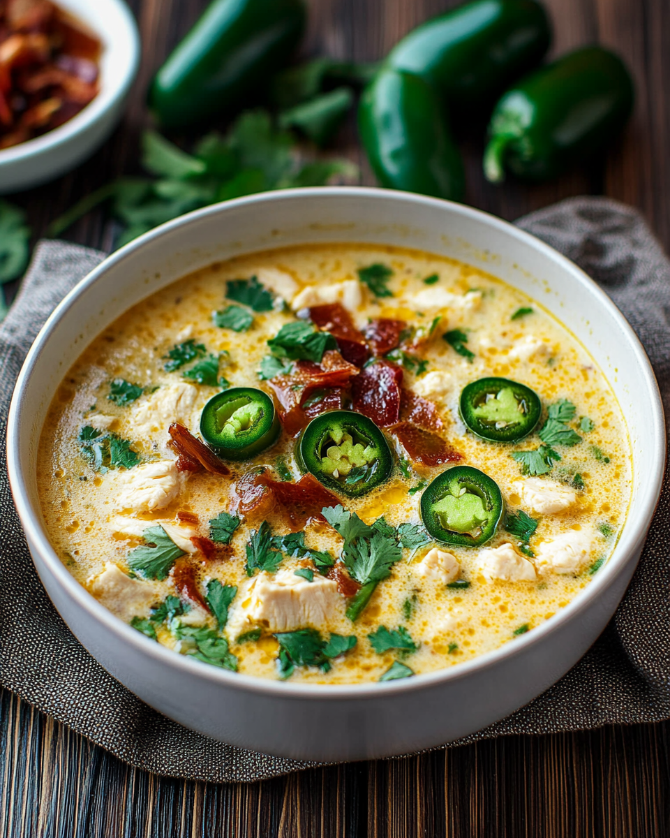 Spicy Jalapeño Popper Chicken Soup