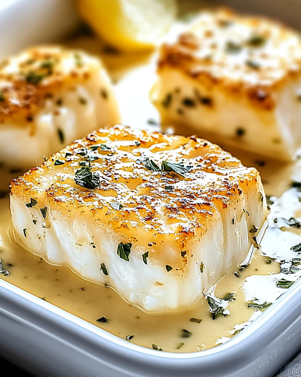 Baked Cod in Coconut Lemon Cream Sauce for Busy Weeknights